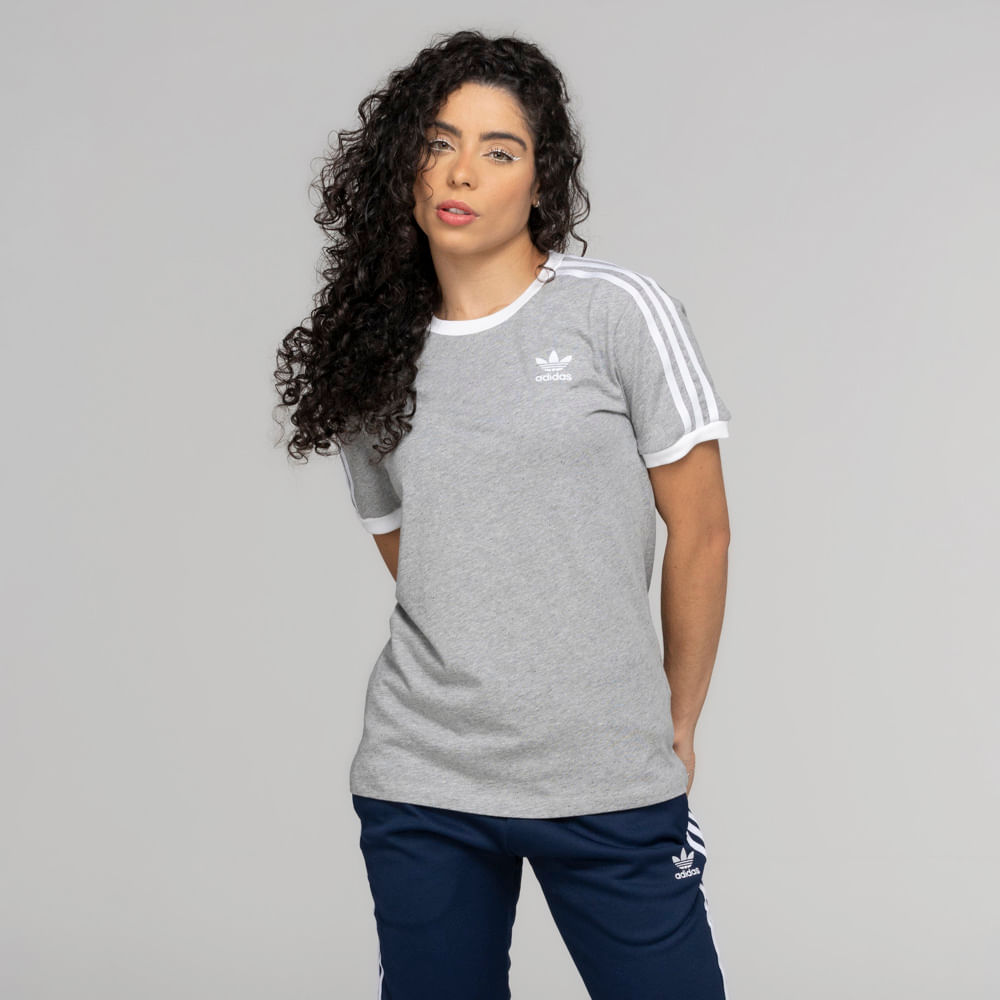 Camiseta adidas Originals Manga Curta 3 Stripes