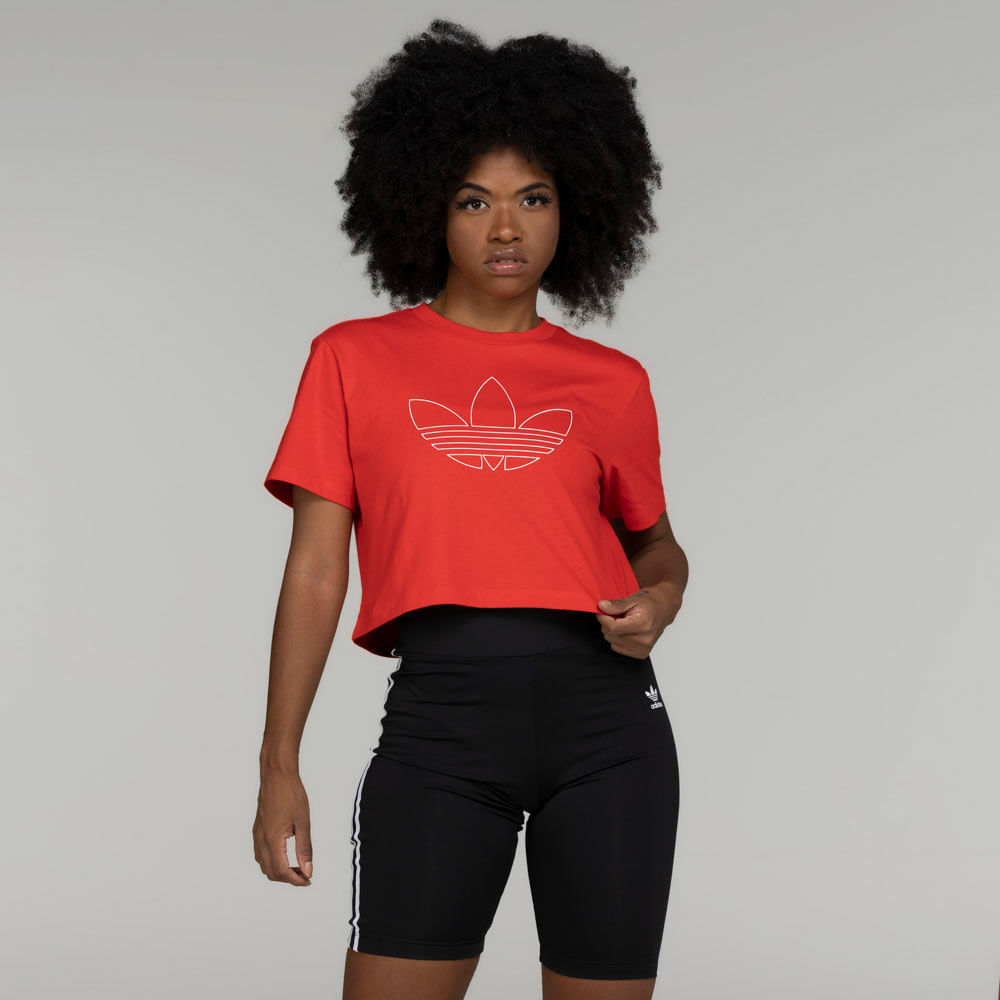 Blusa adidas Originals Manga Curta Cropped