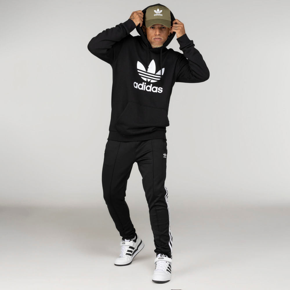 Blusão adidas Originals com Capuz Trefoil