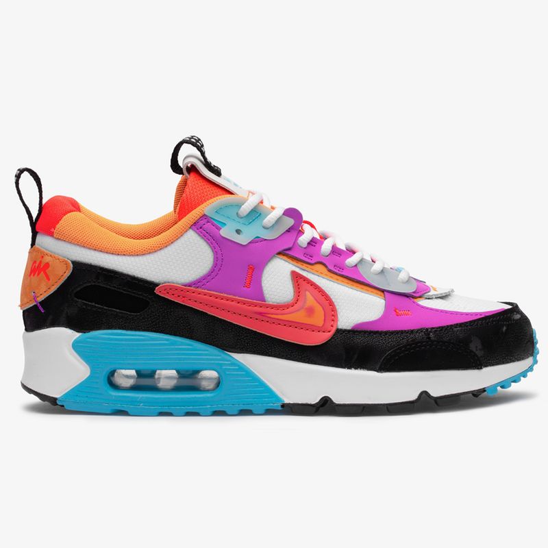 Air max 90 feminino branco best sale e preto