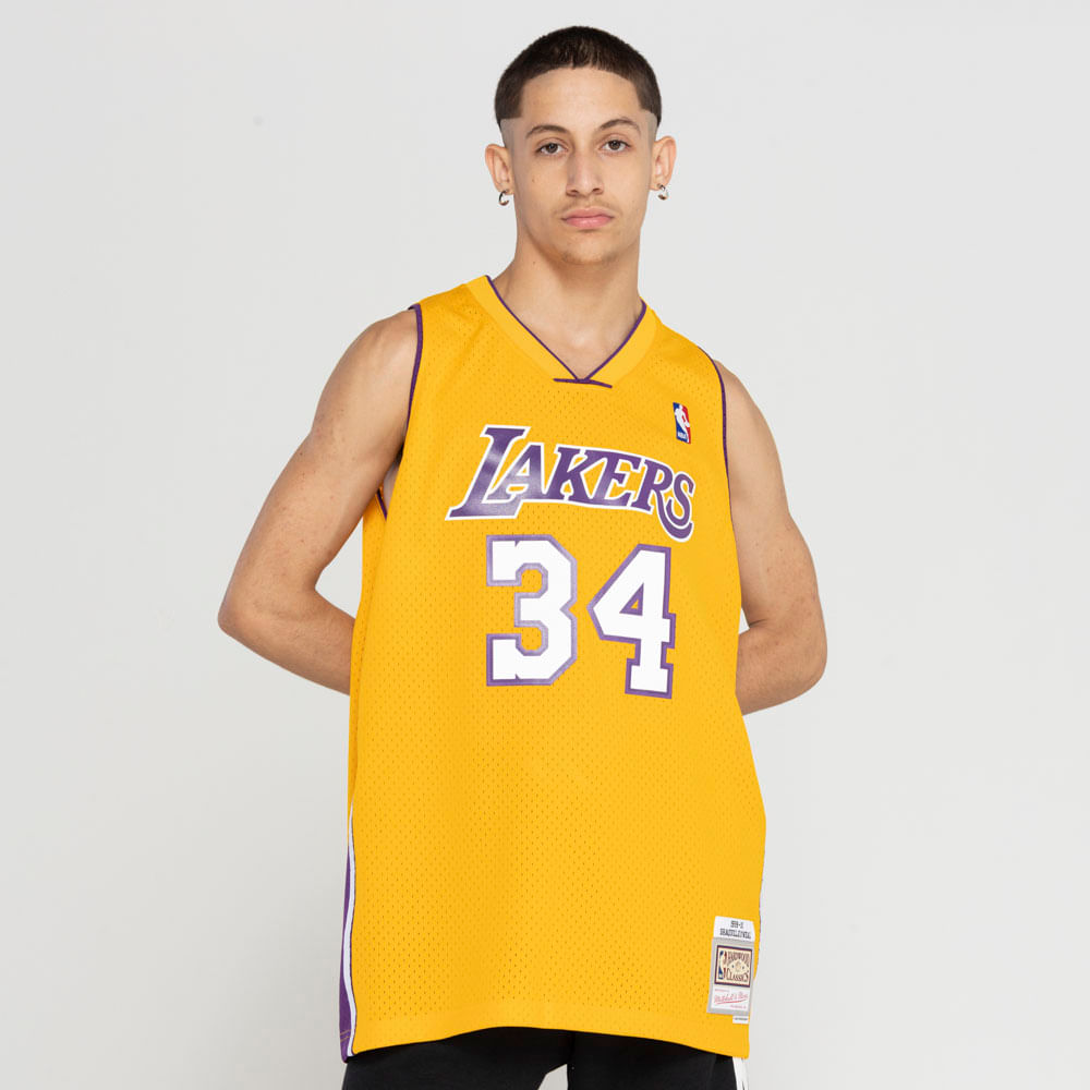 Camiseta Regata Shaquille O'neal Los Angeles Lakers Mitchell & Ness NBA Swingman Home Jersey