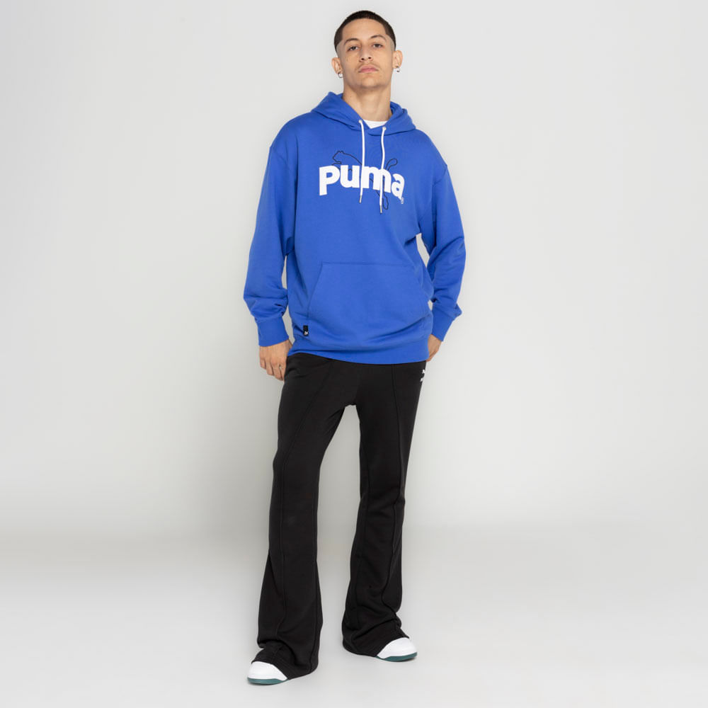 Blusão Masculino Puma com Capuz Team Graphic Hoodie