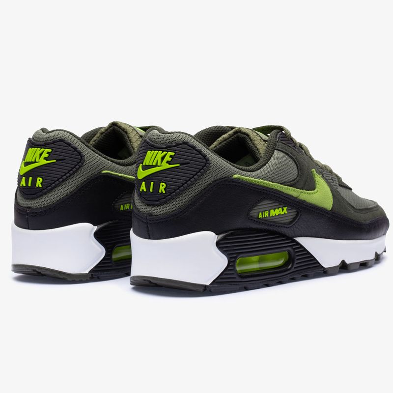 Air max 90 verde best sale e preto