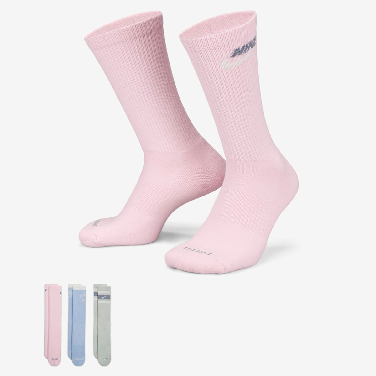 Meia Nike Everyday Plus (3 pares) Unissex