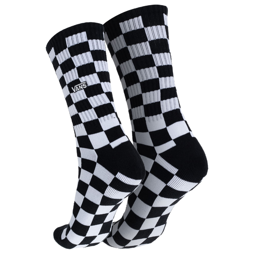 Meia Vans Cano Alto Checkerboard Crew II