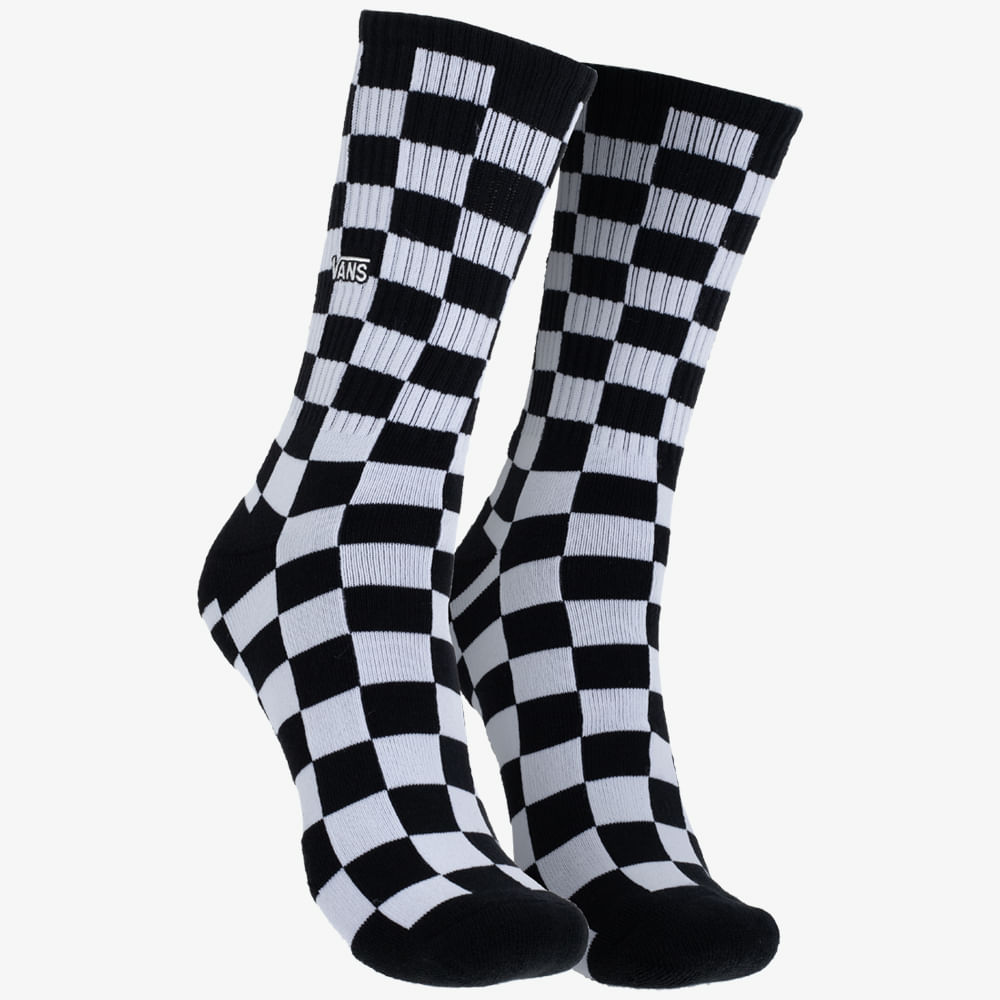 Meia Vans Cano Alto Checkerboard Crew II