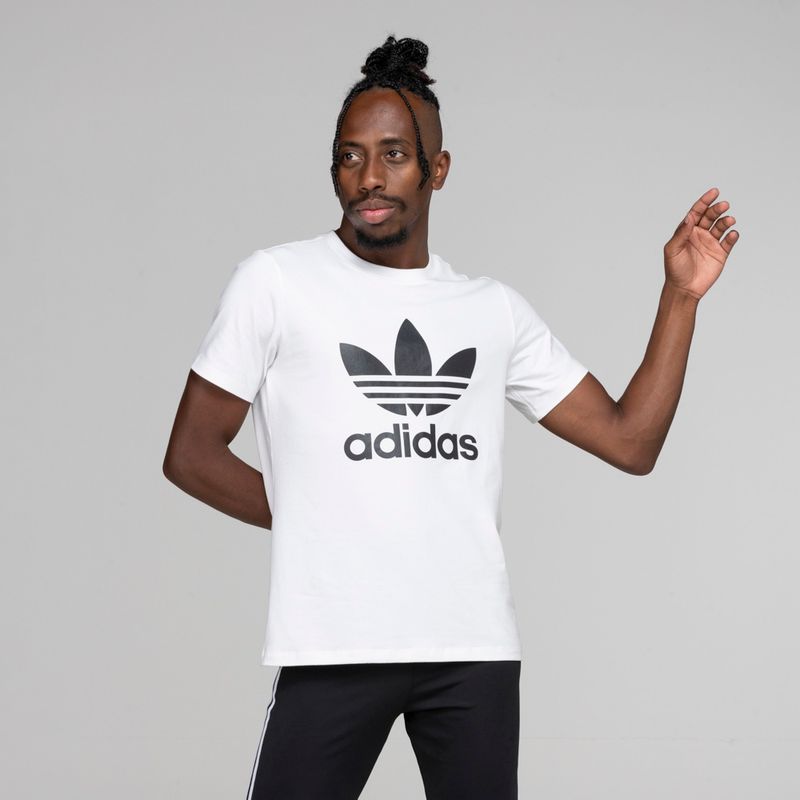 Camisa adidas trefoil store branca