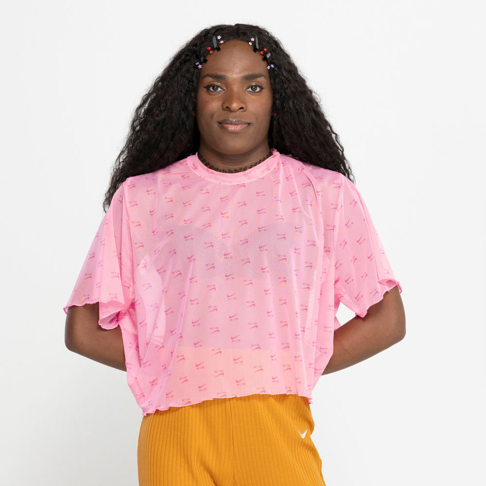 Blusa Cropped Nike Manga Curta