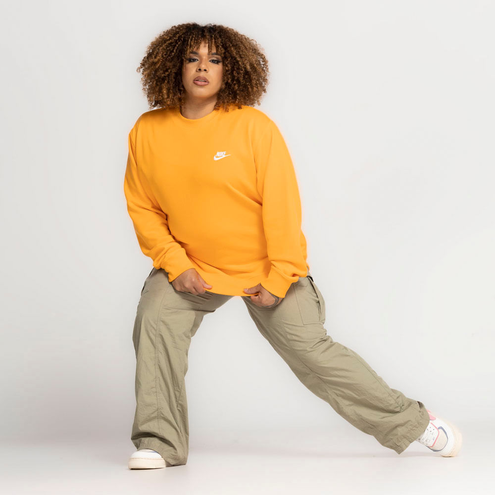 Blusão de Moletom Nike Sportswear Club Crew FT