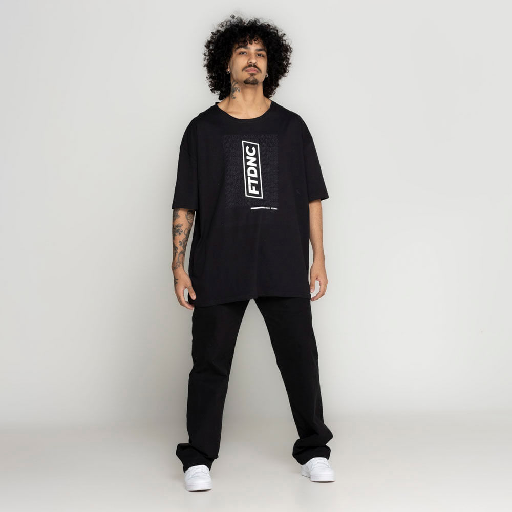 Camiseta FTDNC Manga Curta Oversized Black