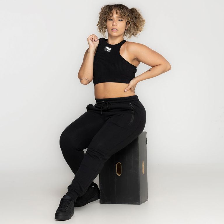 Top FTDNC com Bojo Fitdance com Bojo Removível Canelado Lifestyle
