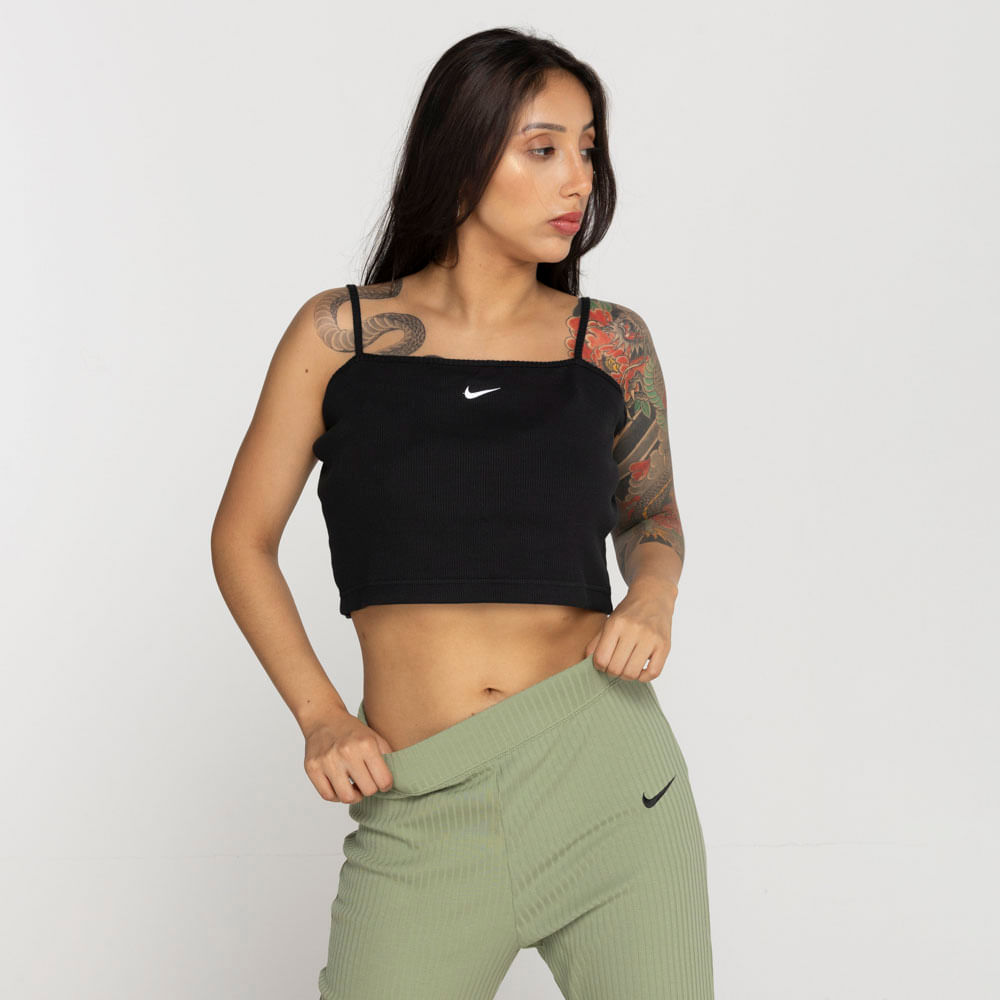 Camiseta Regata Cropped Feminina Nike Sportswear Essential Rib