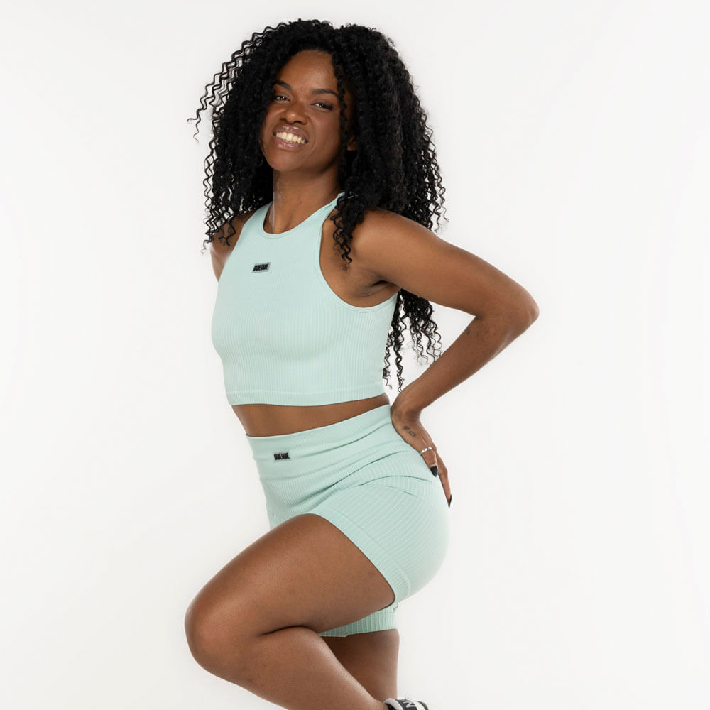 Top Athleisure Canelado Jade Jade