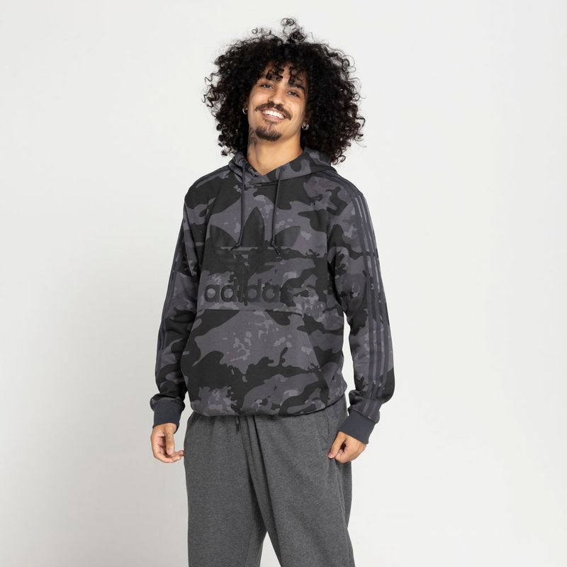 Blusa capuz 2024 camouflage adidas