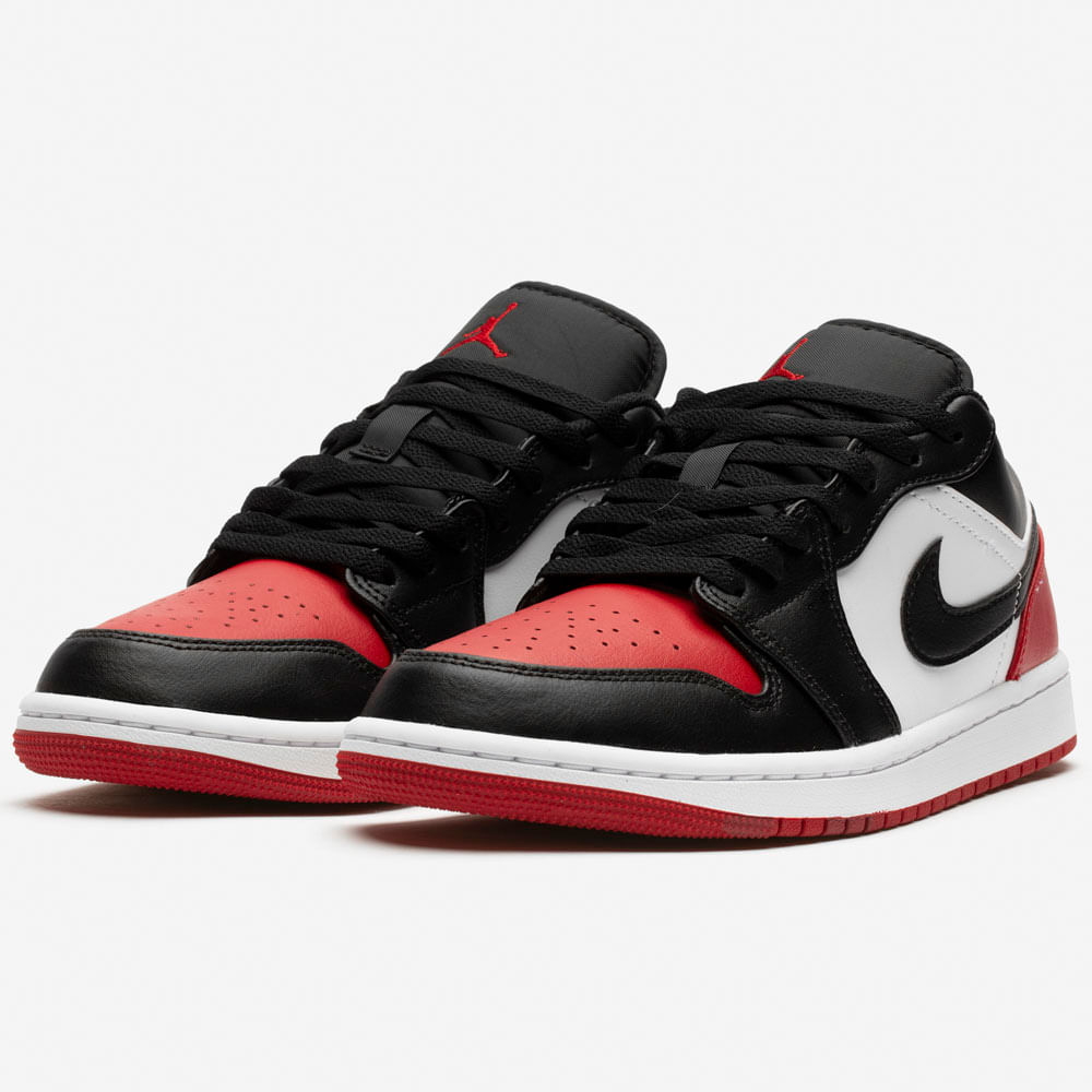 Tênis Nike Air Jordan 1 Low Bred Toe 2.0