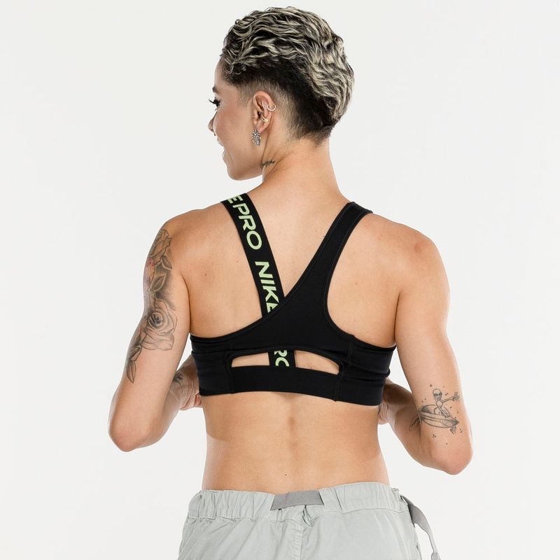 Top Fitness Nike Dri-Fit Swoosh Asymmetric BRA - Adulto em Promoção