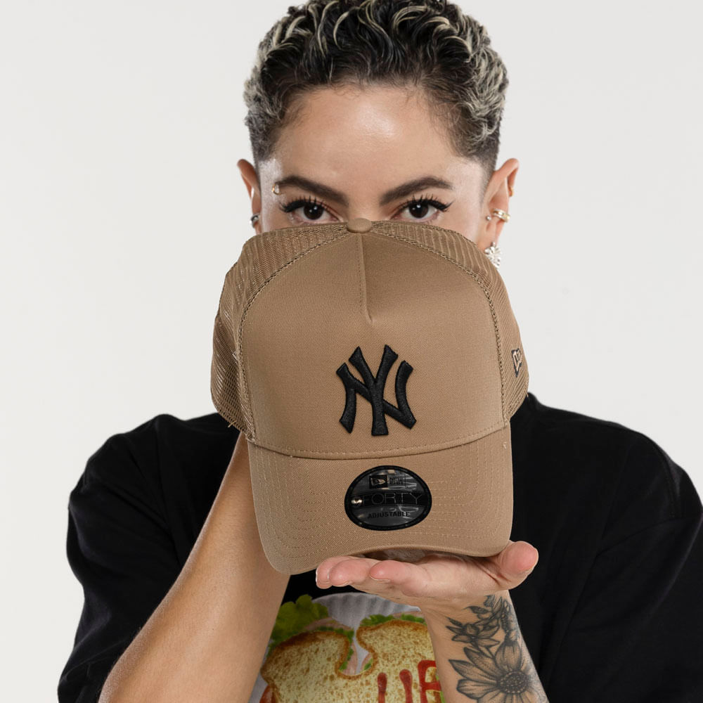 Boné New York Yankees New Era Aba Curva 940 Trucker Snapback - Adulto