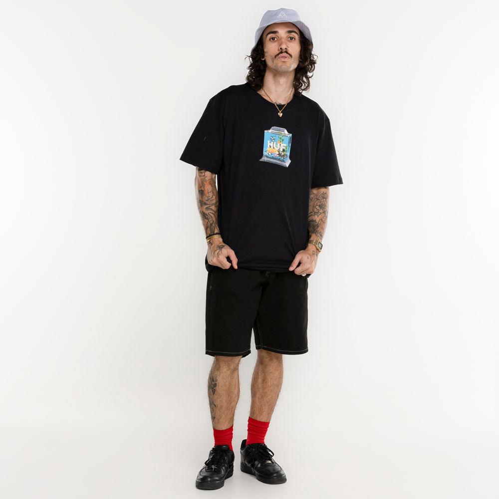 Camiseta HUF Manga Curta Fishtankin SS