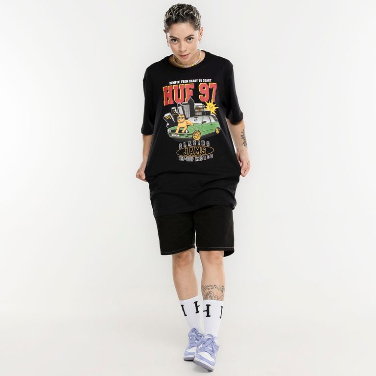 Camiseta HUF Manga Curta Blazing Jam SS