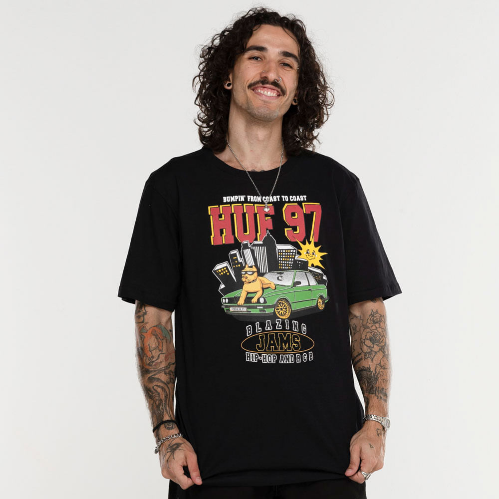 Camiseta HUF Manga Curta Blazing Jam SS