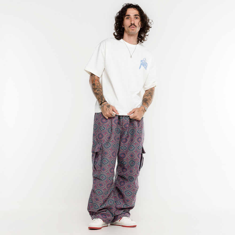 Calça Jacquard Psy Cargo Trousers