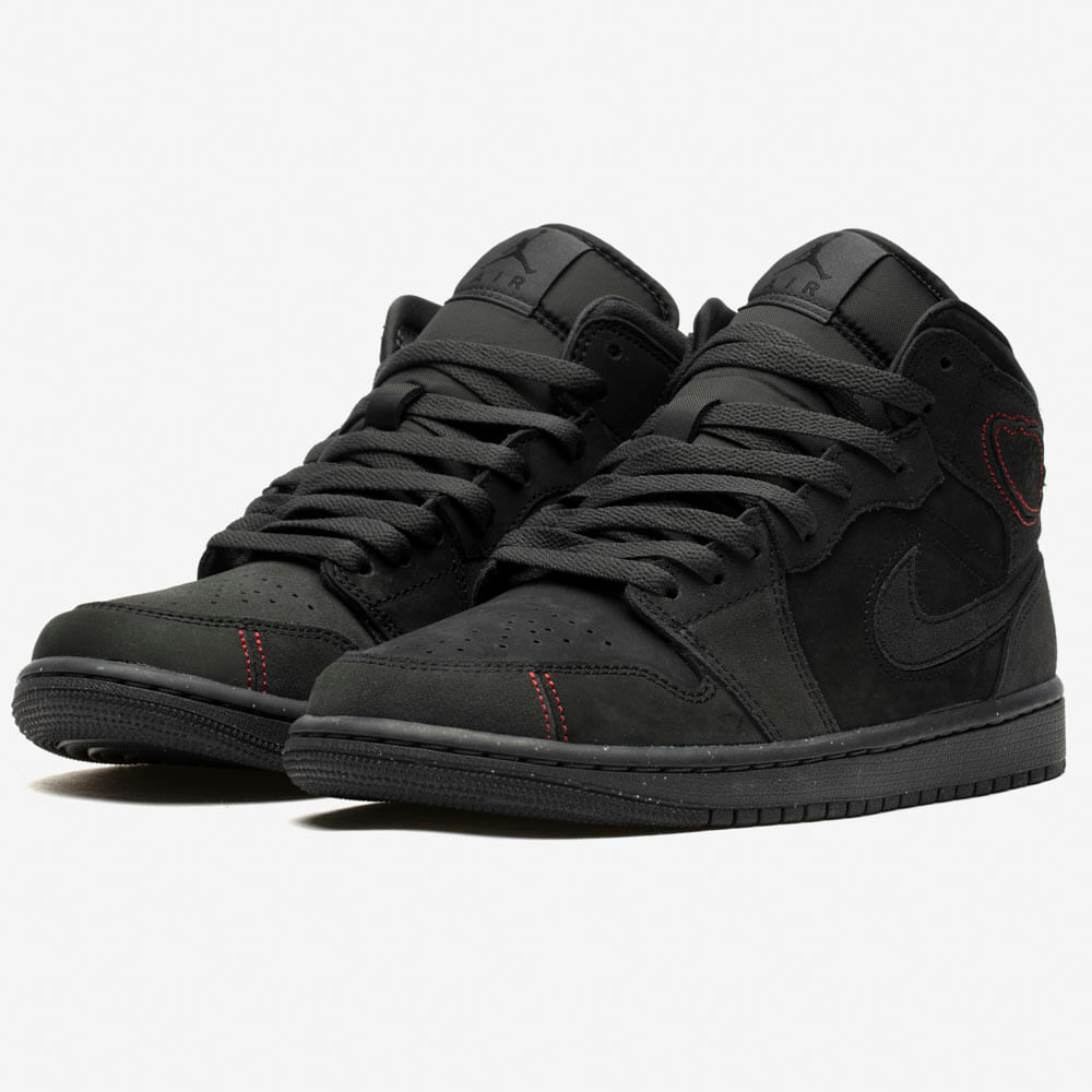 Tênis Nike Air Jordan 1 Mid SE Craft - Dark Smoke Gray Tênis Nike Air Jordan 1 Mid SE Craft - Dark Smoke Gray
