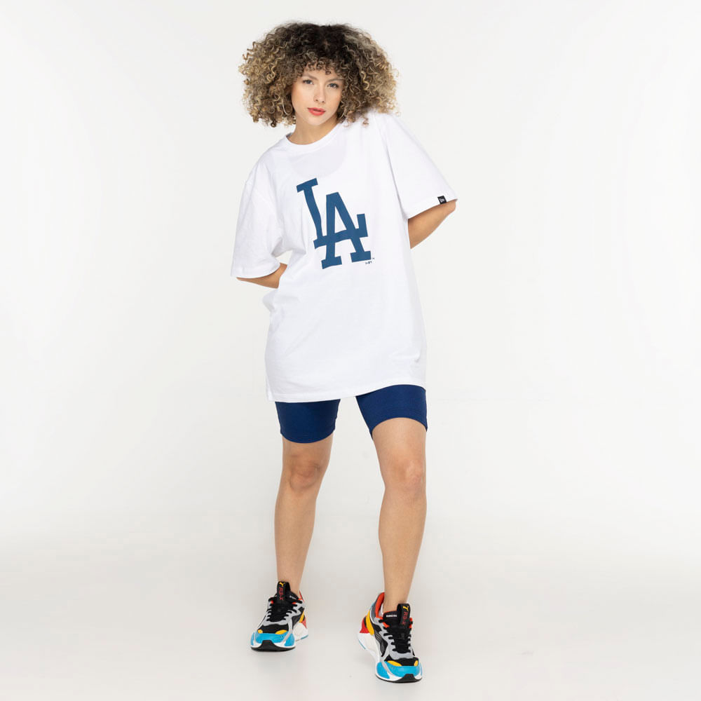 Camiseta Los Angeles Dodgers New Era Manga Curta Logo