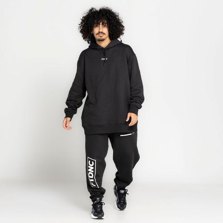 Blusa de Moletom FTDNC Oversized com Capuz Estampado