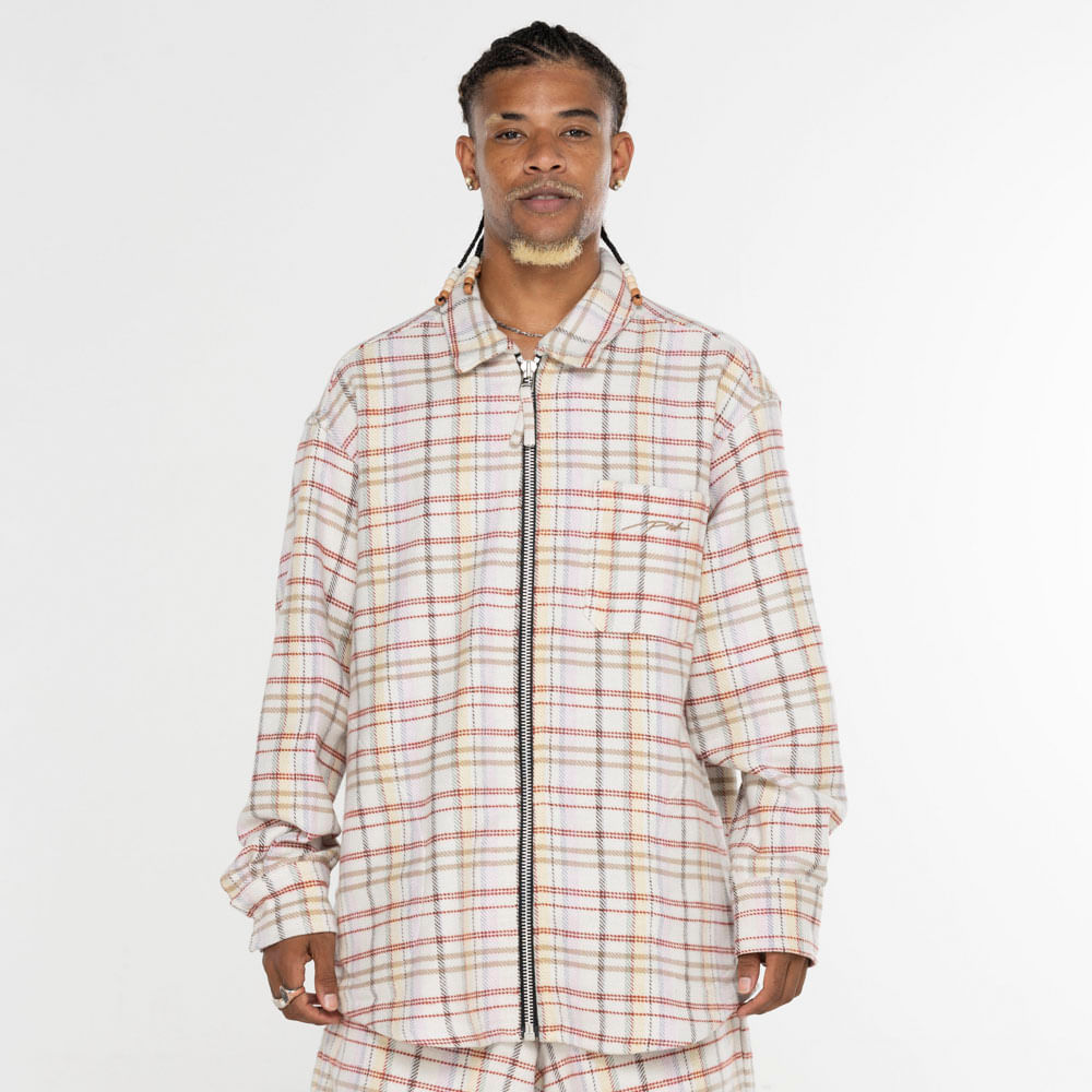 Camisa Heavyweight Zip Up Flannel