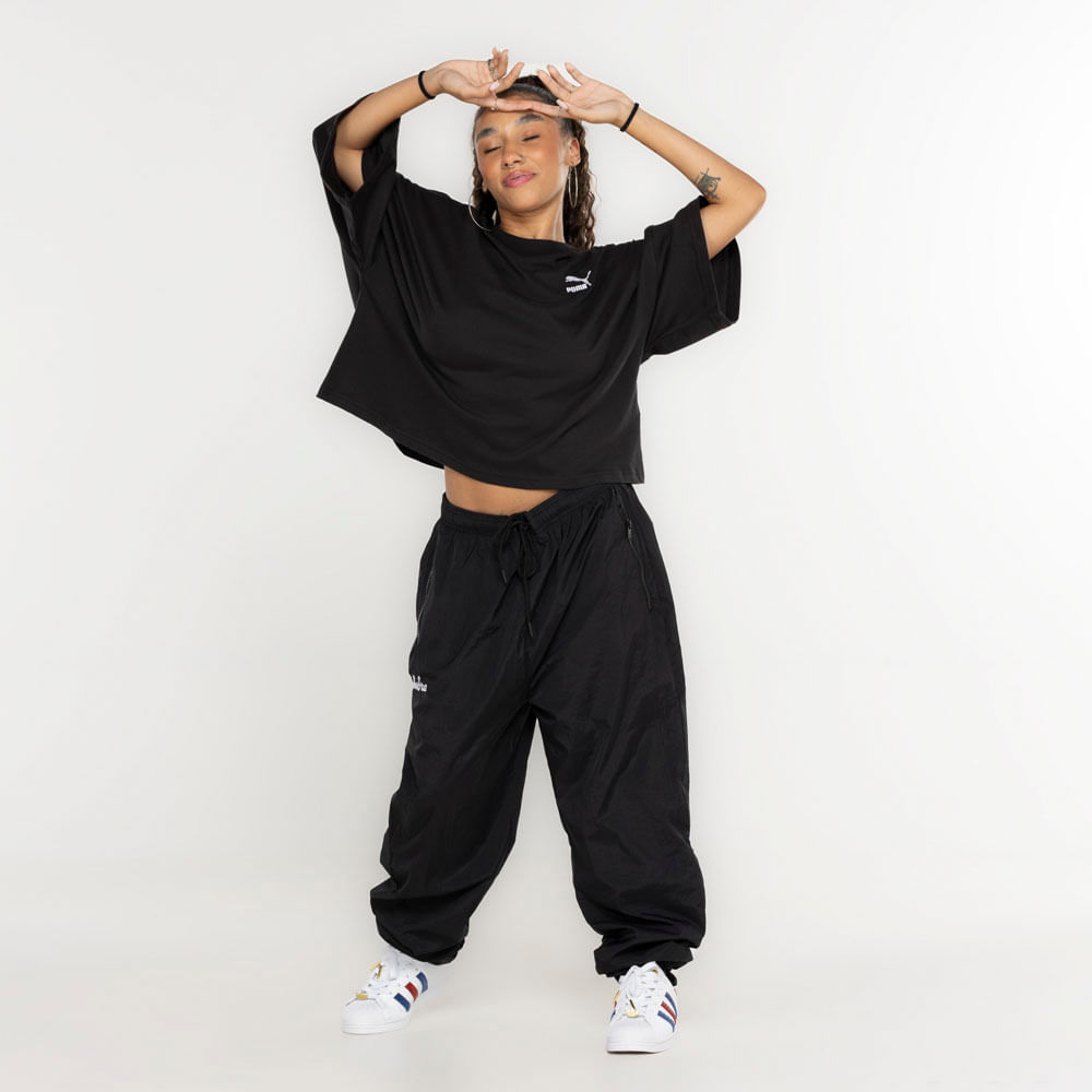 Blusa Cropped Puma Classics Oversized