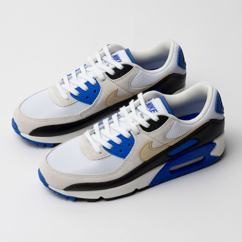 Tênis Nike Air Max 90 Premium - Khaki Racer Blue