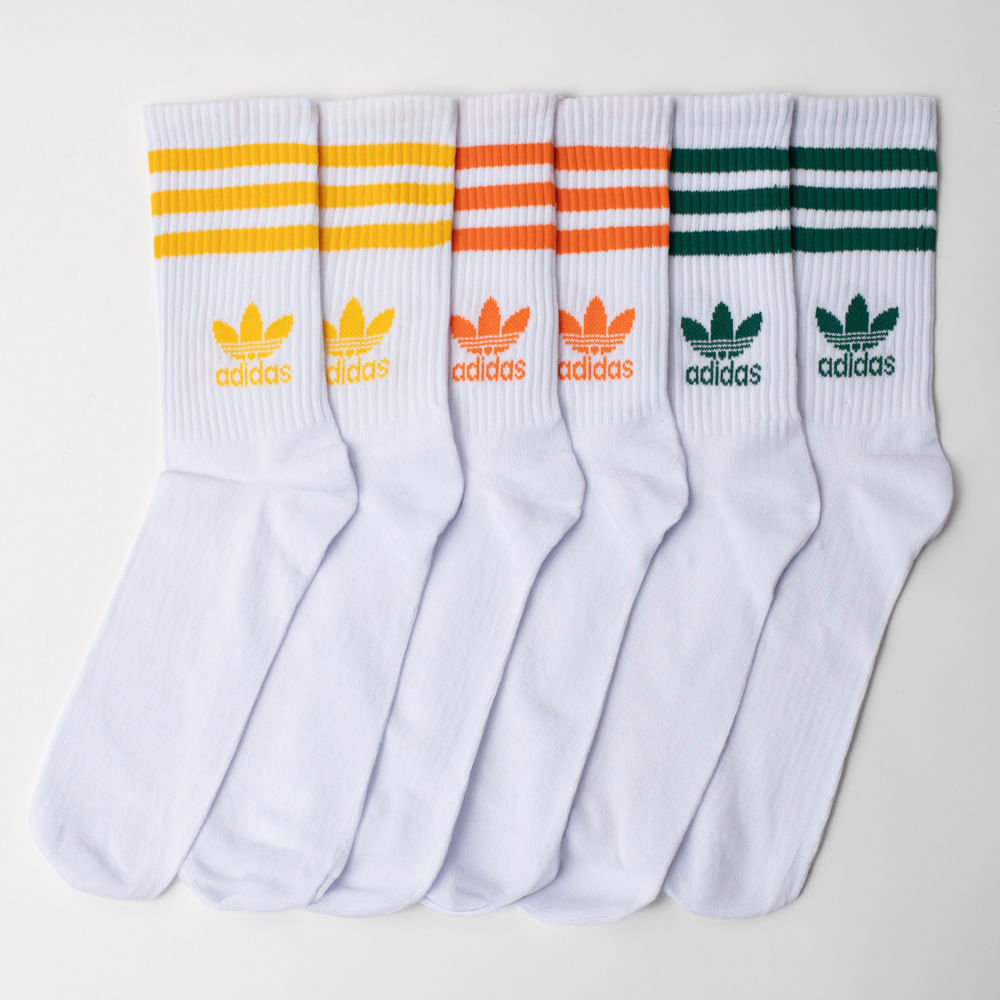 Kit de Meias adidas Originals Cano Alto Mid Crew Adulto