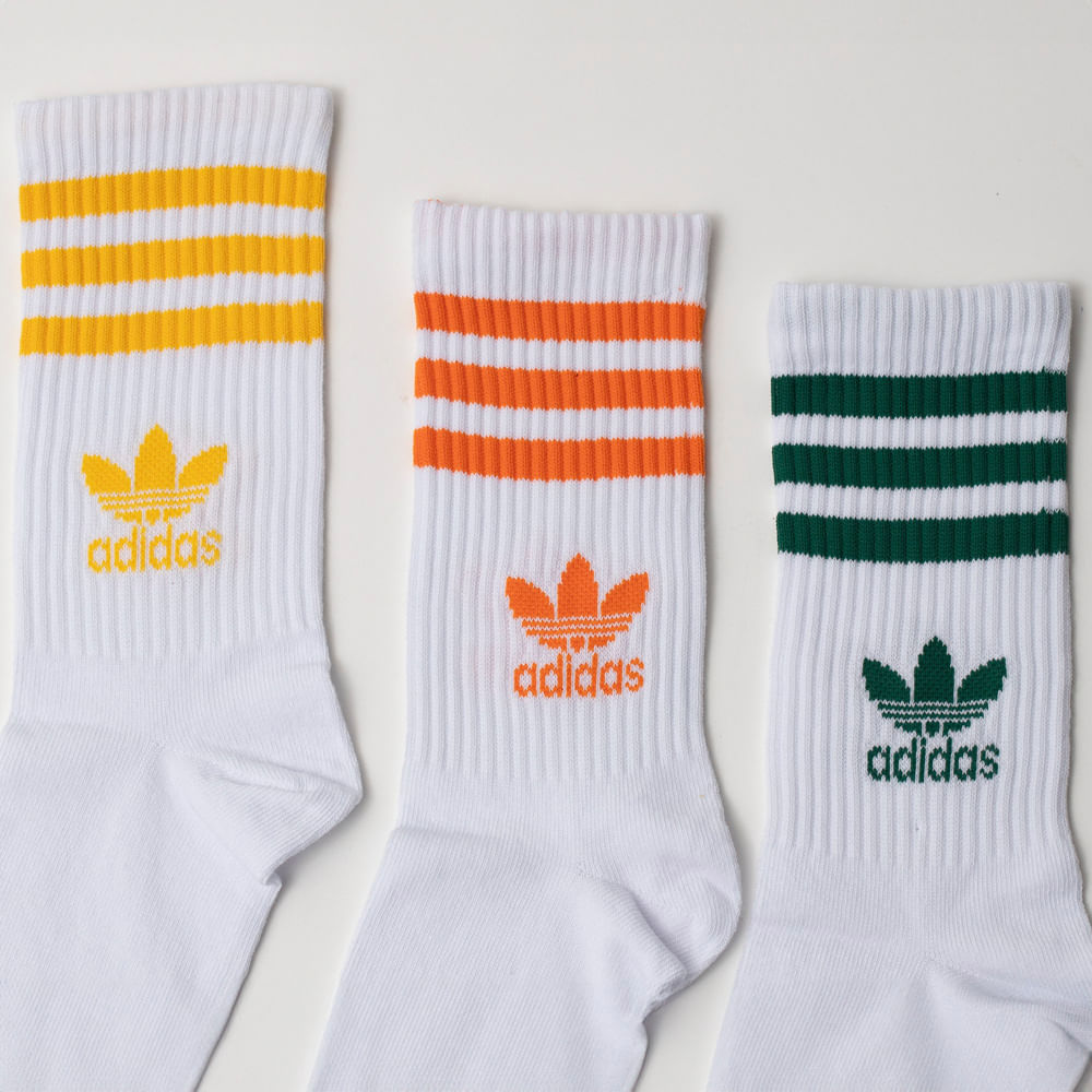 Kit de Meias adidas Originals Cano Alto Mid Crew Adulto